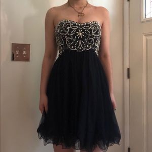 Navy blue homecoming dress